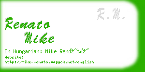 renato mike business card